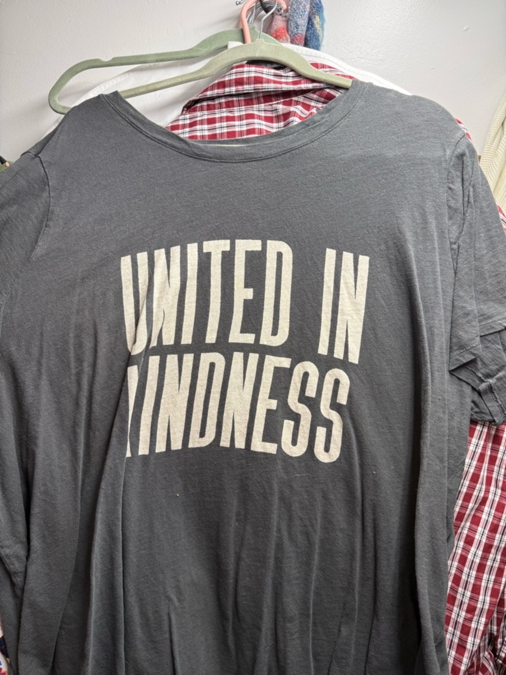 Old Navy women’s Charcoal Gray Long Sleeve 'United in Kindness' Tee
